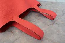 画像をギャラリービューアに読み込む, HERMES／エルメス ピコタンロックＭＭ トリヨンクレマンス ルージュピヴォワンヌ □R刻印 ハンドバッグ 800040059
