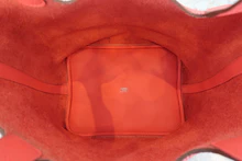 画像をギャラリービューアに読み込む, HERMES／エルメス ピコタンロックＭＭ トリヨンクレマンス ルージュピヴォワンヌ □R刻印 ハンドバッグ 800040059
