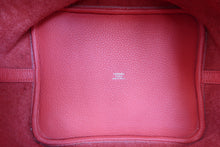 画像をギャラリービューアに読み込む, HERMES／エルメス ピコタンロックＭＭ トリヨンクレマンス ルージュピヴォワンヌ □R刻印 ハンドバッグ 800040059
