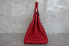 画像をギャラリービューアに読み込む, HERMES/エルメス バーキン35 トリヨンクレマンス ルージュカザック □Q刻印 ハンドバッグ 700020171