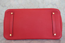 画像をギャラリービューアに読み込む, HERMES/エルメス バーキン35 トリヨンクレマンス ルージュカザック □Q刻印 ハンドバッグ 700020171