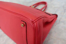 画像をギャラリービューアに読み込む, HERMES/エルメス バーキン35 トリヨンクレマンス ルージュカザック □Q刻印 ハンドバッグ 700020171