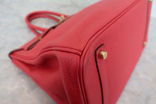画像をギャラリービューアに読み込む, HERMES／エルメス バーキン35 トリヨンクレマンス ルージュカザック □Q刻印 ハンドバッグ 700020171

