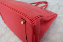 画像をギャラリービューアに読み込む, HERMES/エルメス バーキン35 トリヨンクレマンス ルージュカザック □Q刻印 ハンドバッグ 700020171