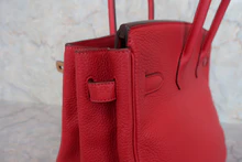 画像をギャラリービューアに読み込む, HERMES/エルメス バーキン35 トリヨンクレマンス ルージュカザック □Q刻印 ハンドバッグ 700020171
