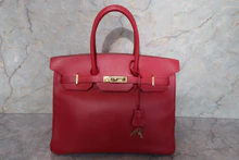 画像をギャラリービューアに読み込む, HERMES／エルメス バーキン35 クシュベル ルージュヴィフ □B刻印 ハンドバッグ 700060050
