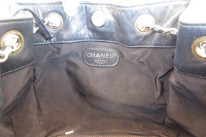 CHANEL/シャネル ココマークチェーンショルダーバッグ ラムスキン ネイビー/シルバー金具 ショルダーバッグ 600120208