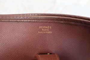 HERMES／エルメス エブリン1GM クシュベル ブラウン 〇X刻印 ショルダーバッグ 600110026