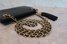 画像をギャラリービューアに読み込む, CHANEL/シャネル マトラッセフリンジショルダーバッグ ラムスキン ブラック/ゴールド金具 ショルダーバッグ 800040093