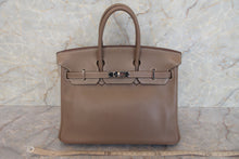 将图片加载到图库查看器，HERMES BIRKIN 25 Swift leather Etoupe gray □M刻印 Hand bag 600120298
