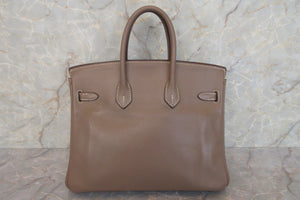 HERMES BIRKIN 25 Swift leather Etoupe gray □M刻印 Hand bag 600120298