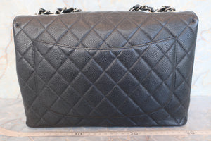 CHANEL/シャネル 中マトラッセシングルフラップチェーンショルダーバッグ キャビアスキン ブラック/シルバー金具 ショルダーバッグ 600110050