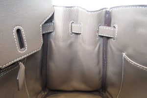 HERMES BIRKIN 25 Swift leather Etoupe gray □M刻印 Hand bag 600120298