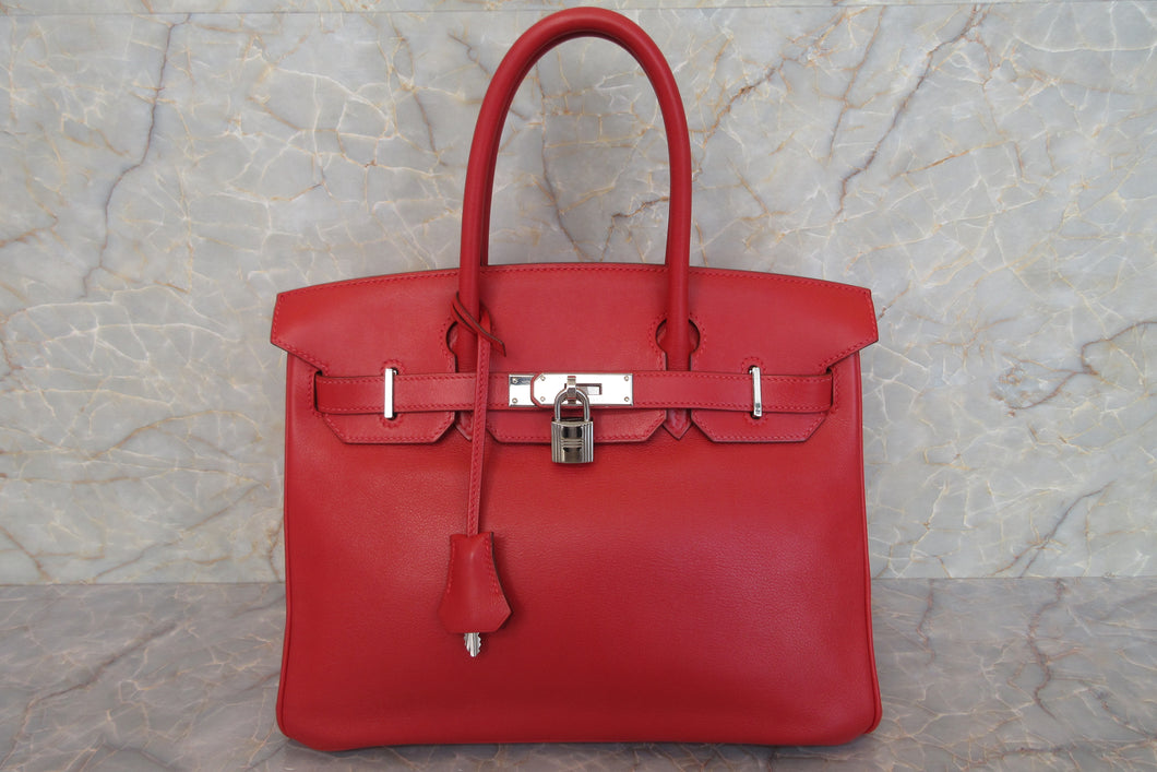 HERMES BIRKIN 30 Swift leather Rouge garance □J刻印 Hand bag 700010047