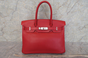 HERMES BIRKIN 30 Swift leather Rouge garance □J刻印 Hand bag 700010047