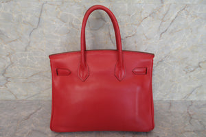 HERMES BIRKIN 30 Swift leather Rouge garance □J刻印 Hand bag 700010047