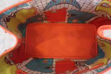 画像をギャラリービューアに読み込む, HERMES/エルメス ガーデンパーティPM カマイユ カントリー オレンジポピー C刻印 トートバッグ 800020267