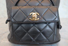 画像をギャラリービューアに読み込む, CHANEL/シャネル マトラッセチェーンリュック ラムスキン ブラック/ゴールド金具 リュック 800040075