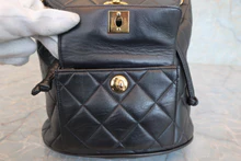 画像をギャラリービューアに読み込む, CHANEL/シャネル マトラッセチェーンリュック ラムスキン ブラック/ゴールド金具 リュック 800040075
