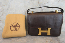 将图片加载到图库查看器，HERMES CONSTANCE 24 Lizard Brown  〇H刻印 Shoulder bag 600120318
