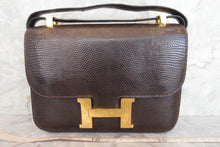 将图片加载到图库查看器，HERMES CONSTANCE 24 Lizard Brown  〇H刻印 Shoulder bag 600120318
