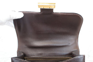 HERMES CONSTANCE 24 Lizard Brown  〇H刻印 Shoulder bag 600120318