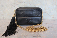 画像をギャラリービューアに読み込む, CHANEL/シャネル マトラッセフリンジショルダーバッグ ラムスキン ブラック/ゴールド金具 ショルダーバッグ 800040103