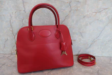 画像をギャラリービューアに読み込む, HERMES／エルメス ボリード31 ボックスカーフ ルージュヴィフ 〇X刻印 ショルダーバッグ 700090165
