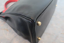 画像をギャラリービューアに読み込む, HERMES／エルメス ケリー32 ヴォーガリバー ブラック/ルージュヴィフ 〇Z刻印 ショルダーバッグ 800030045
