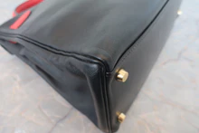 画像をギャラリービューアに読み込む, HERMES/エルメス ケリー32 ヴォーガリバー ブラック/ルージュヴィフ 〇Z刻印 ショルダーバッグ 800030045