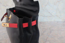 画像をギャラリービューアに読み込む, HERMES／エルメス ケリー32 ヴォーガリバー ブラック/ルージュヴィフ 〇Z刻印 ショルダーバッグ 800030045
