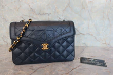 画像をギャラリービューアに読み込む, CHANEL/シャネル マトラッセチェーンショルダーバッグ ラムスキン ネイビー/ゴールド金具 ショルダーバッグ 800040085