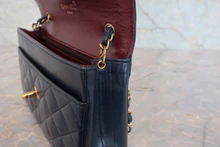 画像をギャラリービューアに読み込む, CHANEL/シャネル マトラッセチェーンショルダーバッグ ラムスキン ネイビー/ゴールド金具 ショルダーバッグ 800040085
