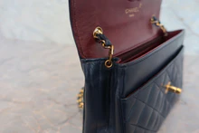 画像をギャラリービューアに読み込む, CHANEL/シャネル マトラッセチェーンショルダーバッグ ラムスキン ネイビー/ゴールド金具 ショルダーバッグ 800040085