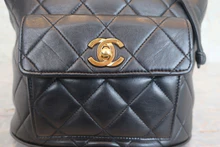 画像をギャラリービューアに読み込む, CHANEL/シャネル マトラッセチェーンリュック ラムスキン ブラック/ゴールド金具 リュック 800010217
