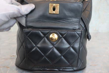 画像をギャラリービューアに読み込む, CHANEL/シャネル マトラッセチェーンリュック ラムスキン ブラック/ゴールド金具 リュック 800010217