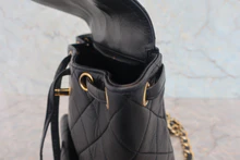 画像をギャラリービューアに読み込む, CHANEL/シャネル マトラッセチェーンリュック ラムスキン ブラック/ゴールド金具 リュック 800010217
