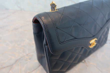 画像をギャラリービューアに読み込む, CHANEL/シャネル マトラッセチェーンショルダーバッグ ラムスキン ネイビー/ゴールド金具 ショルダーバッグ 800040085
