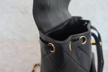 画像をギャラリービューアに読み込む, CHANEL/シャネル マトラッセチェーンリュック ラムスキン ブラック/ゴールド金具 リュック 800010217
