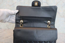 画像をギャラリービューアに読み込む, CHANEL/シャネル マトラッセWフラップWチェーンショルダーバッグ キャビアスキン ブラック/ゴールド金具 ショルダーバッグ 800030114