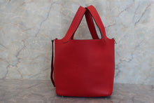 将图片加载到图库查看器，HERMES PICOTIN PM Clemence leather Rouge garance □I刻印 Hand bag 600120283
