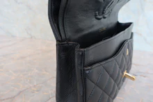 画像をギャラリービューアに読み込む, CHANEL/シャネル マトラッセＷフラップＷチェーンショルダーバッグ キャビアスキン ブラック/ゴールド金具 ショルダーバッグ 800030114
