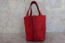 将图片加载到图库查看器，HERMES PICOTIN PM Clemence leather Rouge garance □I刻印 Hand bag 600120283
