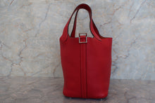 将图片加载到图库查看器，HERMES PICOTIN PM Clemence leather Rouge garance □I刻印 Hand bag 600120283
