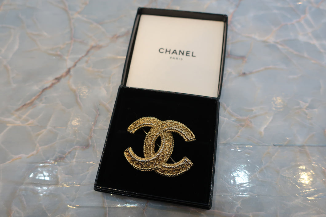 CHANEL/シャネル ココマークブローチ 金メッキ ゴールド ブローチ 500100248