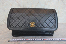 画像をギャラリービューアに読み込む, CHANEL/シャネル マトラッセチェーンショルダーバッグ ラムスキン ブラック/ゴールド金具 ショルダーバッグ 800040094