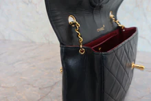 画像をギャラリービューアに読み込む, CHANEL/シャネル マトラッセチェーンショルダーバッグ ラムスキン ブラック/ゴールド金具 ショルダーバッグ 800040094