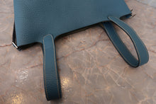 将图片加载到图库查看器，HERMES PICOTIN LOCK PM Clemence leather Blue jean T刻印 Hand bag 700010117
