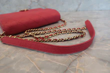 画像をギャラリービューアに読み込む, CHANEL/シャネル ココマークチェーンウォレット キャビアスキン ピンク/ゴールド金具 ショルダーバッグ 700120136

