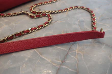 画像をギャラリービューアに読み込む, CHANEL/シャネル ココマークチェーンウォレット キャビアスキン ピンク/ゴールド金具 ショルダーバッグ 700120136
